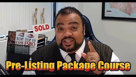 Successful Real Estate Agents uses a Pre-Listing Package.
