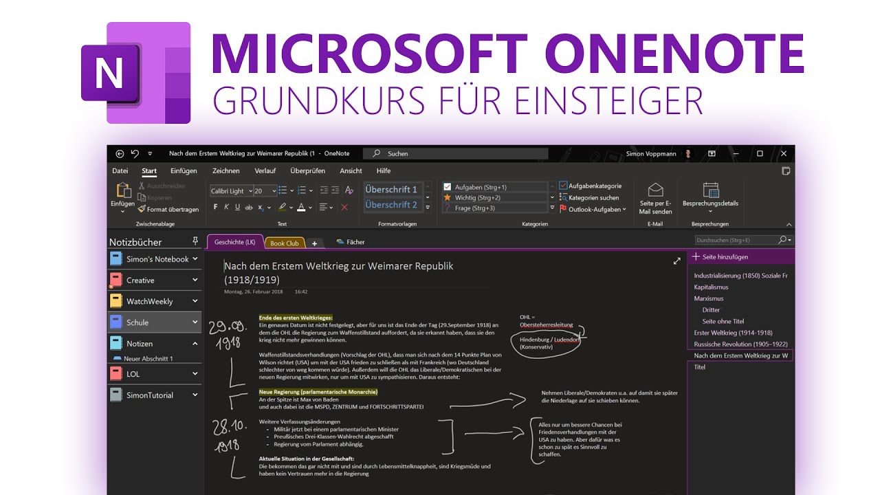  Update Microsoft OneNote (Grundkurs für Einsteiger) Deutsch (2020)