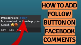 [2023] How To Add Follow Button On Facebook Comments