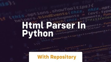 HTML parser in Python