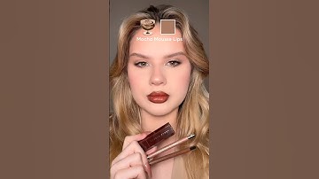 And the color of 2025 is… Mocha Mousse ☕️🤎☁️ brown lip combo