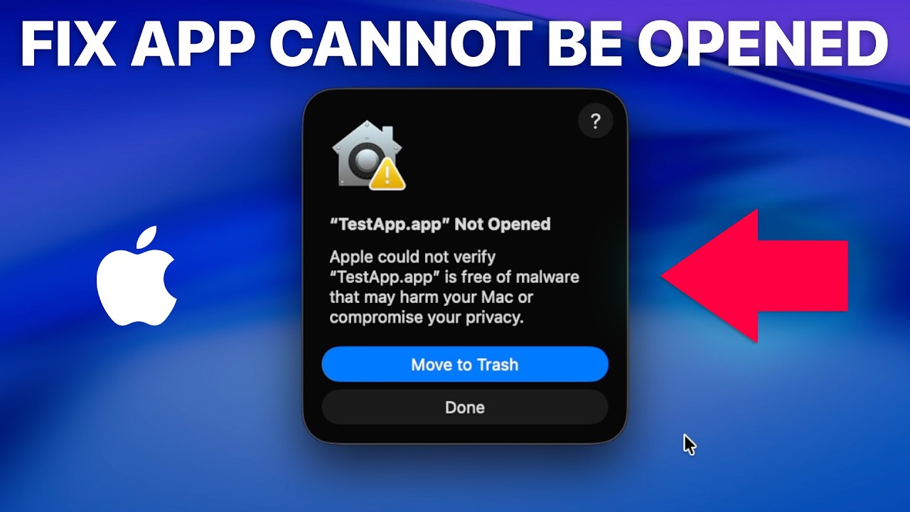How to Fix 'Apple Could not verify App is free of malware' or