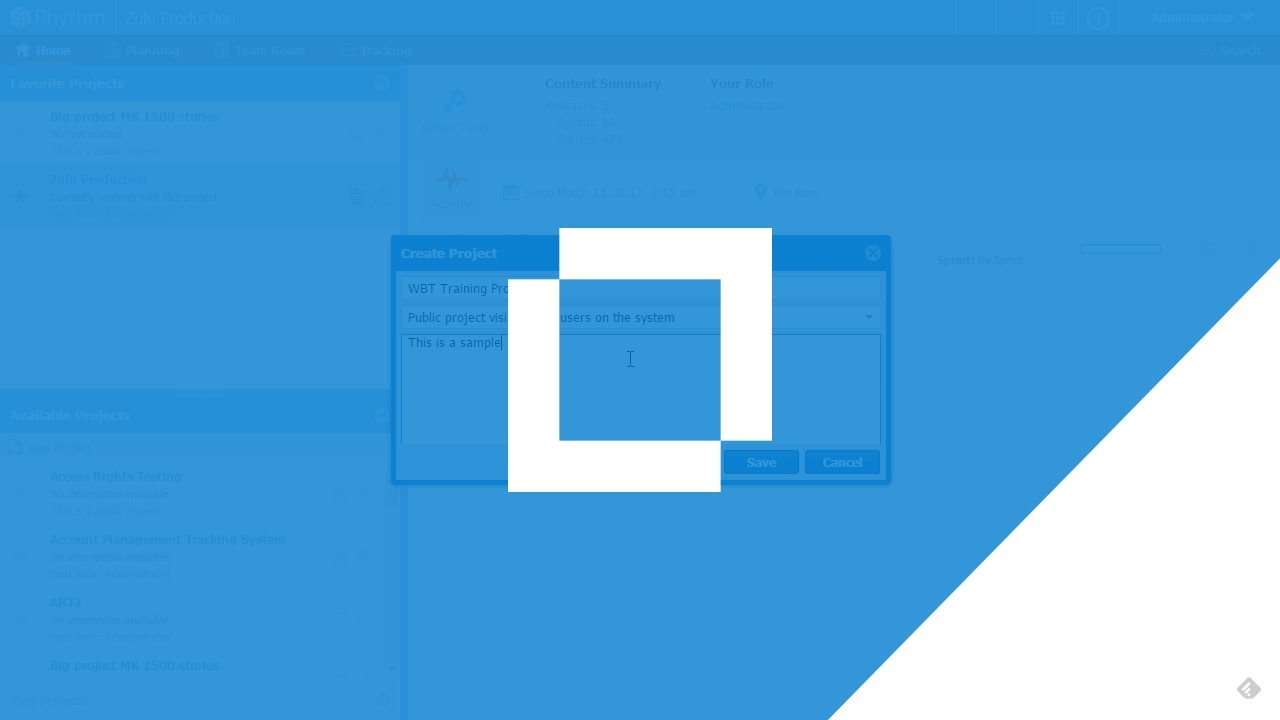 #HowTo Create a New Project in Rhythm agile werte