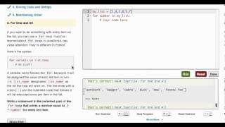 codecademy python walkthrough lists and functions sec 5 part 3