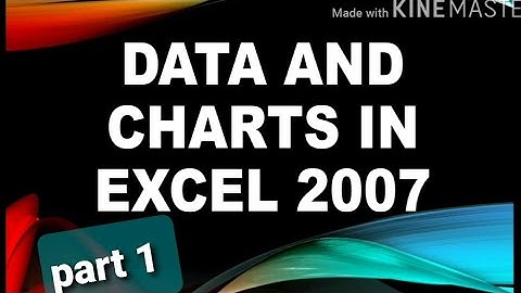 Computer Whiz Class-7. Chapter-3 DATA AND CHARTS IN EXCEL 2007, (PART 1)
