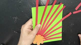 كيف تصنع بطاقة تهنئة بالورق .How to make a paper greeting card.