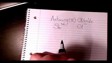 Antimony III chloride molecular formula