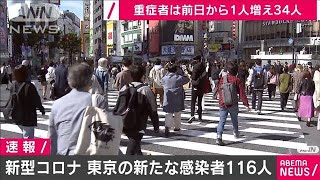 東京都　新たに116人感染確認　重症者は34人に(2020年11月1日)