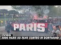 3000 paris sg fans corteo in dortmund  borussia dortmund vs paris saintgermain 152024