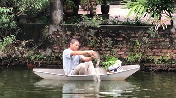 Thả Lưới Bắt Cá Bằng Thuyền Được Nhiều Cá Rô Phi