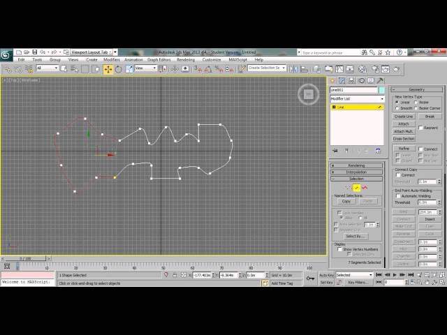 13 How to create a Line in 3ds max (part 2) - YouTube