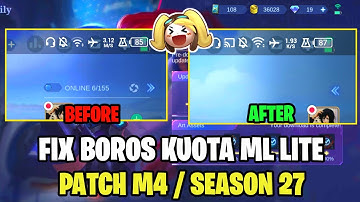 Data Fix Boros Kuota Ketika di Lobby Terbaru Patch Novaria | Fix Ml Lite Boros Kuota Terbaru