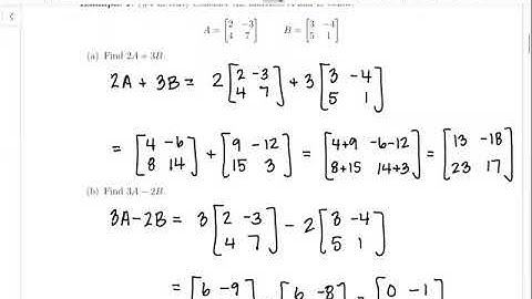Matrices and Linear Systems, Part I