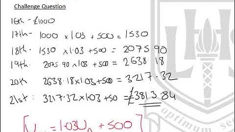 LHS Higher Mathematics - Recurrence Relations 1 - Introduction
