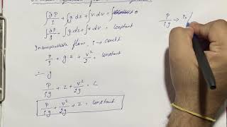 Fluid Dynamics - 3 Bernoulli's equation from Euler's equation