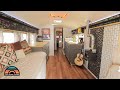 Couples DIY School Bus Conversion Tiny House - Full Time Life On The Road
