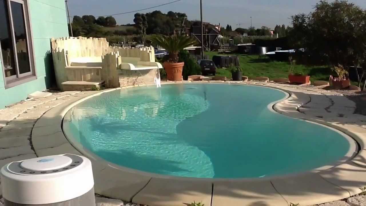 Sicuracque piscina vetroresina a sfioro delta 6 youtube