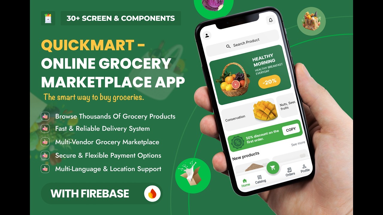 Build a Grocery Delivery App 🛒 | Multi Vendor Marketplace UI Kit ...