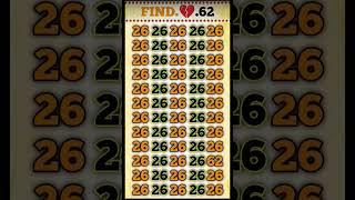 Find 👉 62 🤔 odd number puzzle 🧩 || iq test 🧠 || number puzzle 🧩 || math reasoning question #puzzlel.