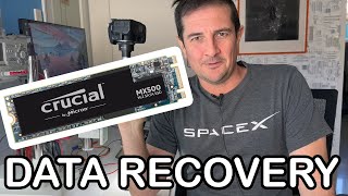 SSD Short Circuit Data Recovery, Crucial MX500 1000GB!