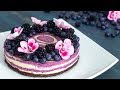 Raw Vegan Blueberry and Blackberry Zebra Cake