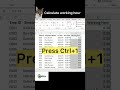 Calculate Working Hours in Excel ⏱️ | Simple Formula Trick 🔥 #ExcelTips #workinghours