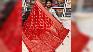Beautiful Banarasi Katan silk saree on diamond work