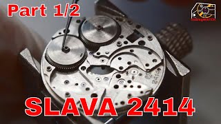 Soviet Union “Glory” SLAVA 2414 movement | Cлава | DIY wrist watch service at home with Roman dial