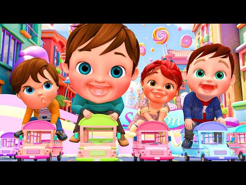 Десять Маленьких Автобусов｜детские стишки для малышей｜Banana Cartoon Russia -банане Мультфильм