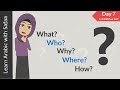 Day 7   question words in arabic  5 arabic words a day  learn arabic with safaa