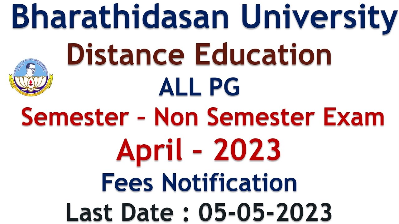 Bharathidasan University Distance Education PG Exam Notification April bharathidasan-university-distance-education-pg-exam-notification-april