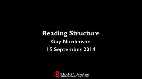 Guy Nordenson lecture at CUHK School of Architecture