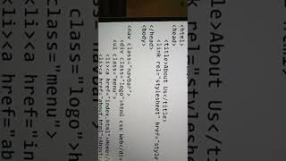 HTML Web page code with ouput
