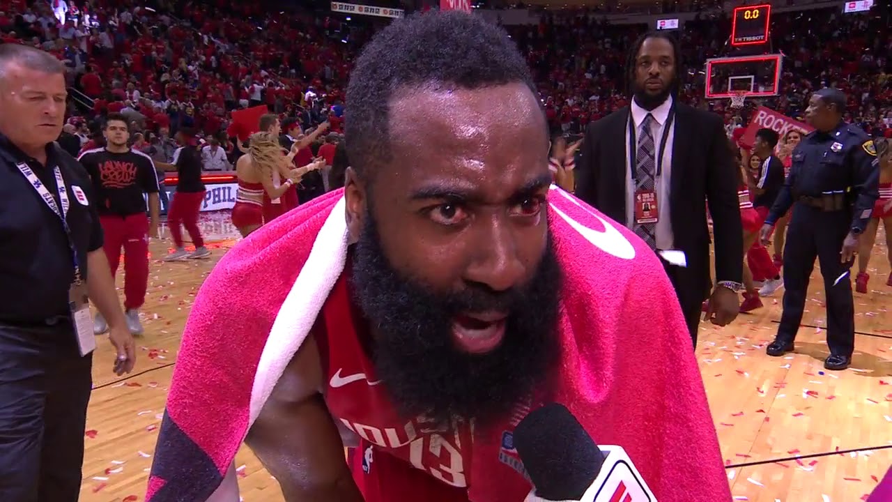 James Harden on Rockets Reunion Rumors, Postgame Interview 