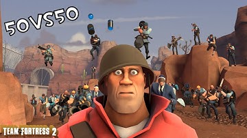 One Hour of 100 Player TF2 Chaos (tf2 casual)