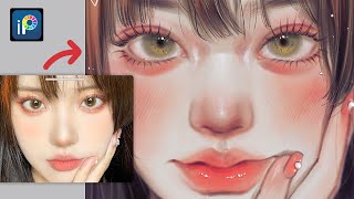 Drawing face in ibisPaintx [Speedpaint]🎨