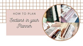 How to Plan Your Sections in Your Planner