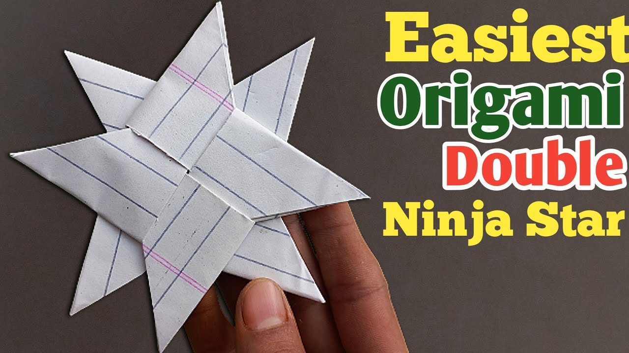How To Make a Paper Ninja Star (double) Origami Ninja Star Ninja