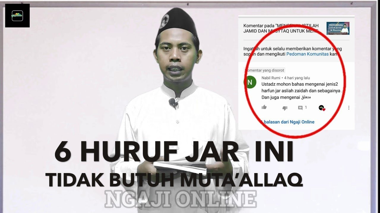 NGAJI NAHWU || Mengenal Huruf Jar Asli dan Zaidah (Menjawab Pertanyaan dari Malaysia))