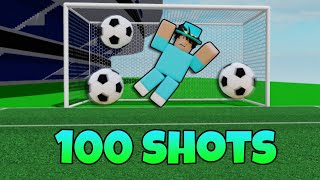 Pro Player Shoots 100 Shots on me... (Touch Football Roblox)