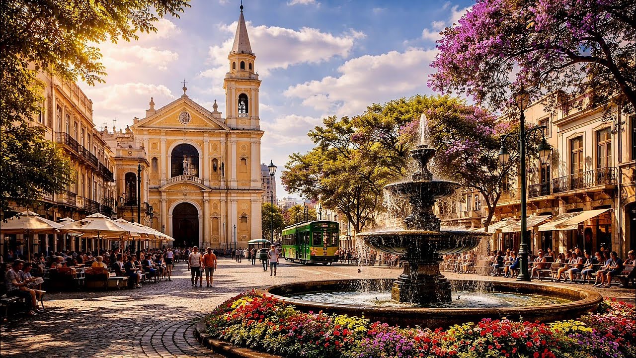 Ruas & Praças Icônicas de Curitiba 🇧🇷 | Caminhada Urbana Elegante | Walking Tour 4K