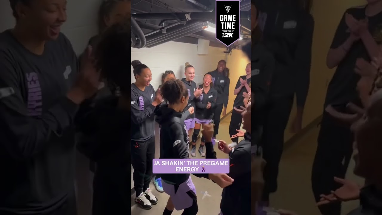 JA Shakn' the Pregame Energy 🔥 #goldenstatevalkyries #wnba #shorts