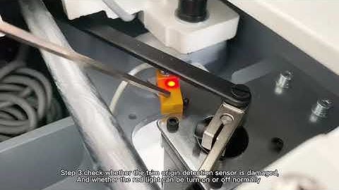 Fuwei embroidery machine /How to solve the problem that Dahao EC26 trimmer not in position(BC Model)