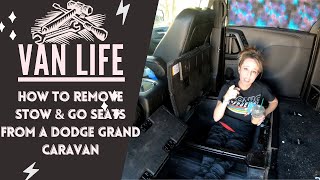 How To Remove Stow & Go Seats | 2015 Dodge Grand Caravan | Van Life