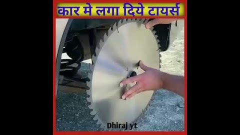 saw blade wheels on a real car 😱😱#shorts #youtubeshorts #experiment