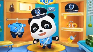Little Panda Policeman Help People, Prevent Crime & Learn Safety Skills Babybus Gameplay Video
