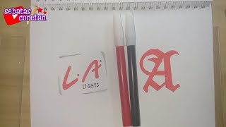 MENGGAMBAR LOGO LA LIGHTS SAMPOERNA MILD || HOW TO DRAW LA LIGHTS