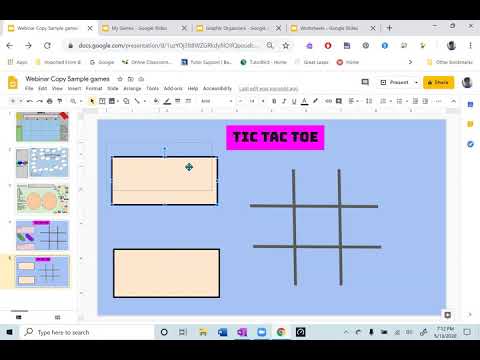 Online Zoom Game Tic-Tac-Toe for Google Slides