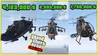 QUAL È IL MIGLIOR ELICOTTERO D' ASSALTO DI GTA 5 ONLINE ? HUNTER VS TUTTI (GTA 5 ITA) screenshot 3