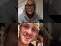 Alexandra cooper from call HER daddy instagram live with Logan Paul and Mike Majlak